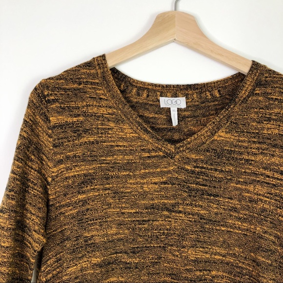 Logo By Lori Goldstein Long Sleeve V-Neck  Sweater - Picture 5 of 9